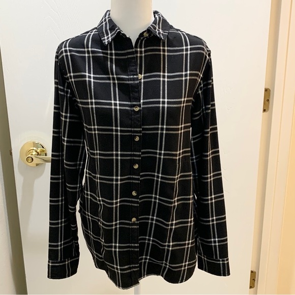 JACHS GIRLFRIEND FLANNEL BUTTON UP - Picture 1 of 9